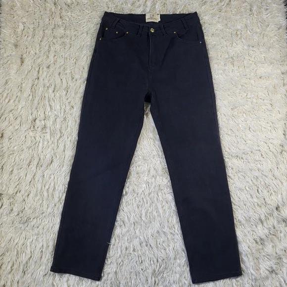 Fashion Brand Company TALL Nap Jeans for big butts black denim Size 1X - Picture 2 of 16